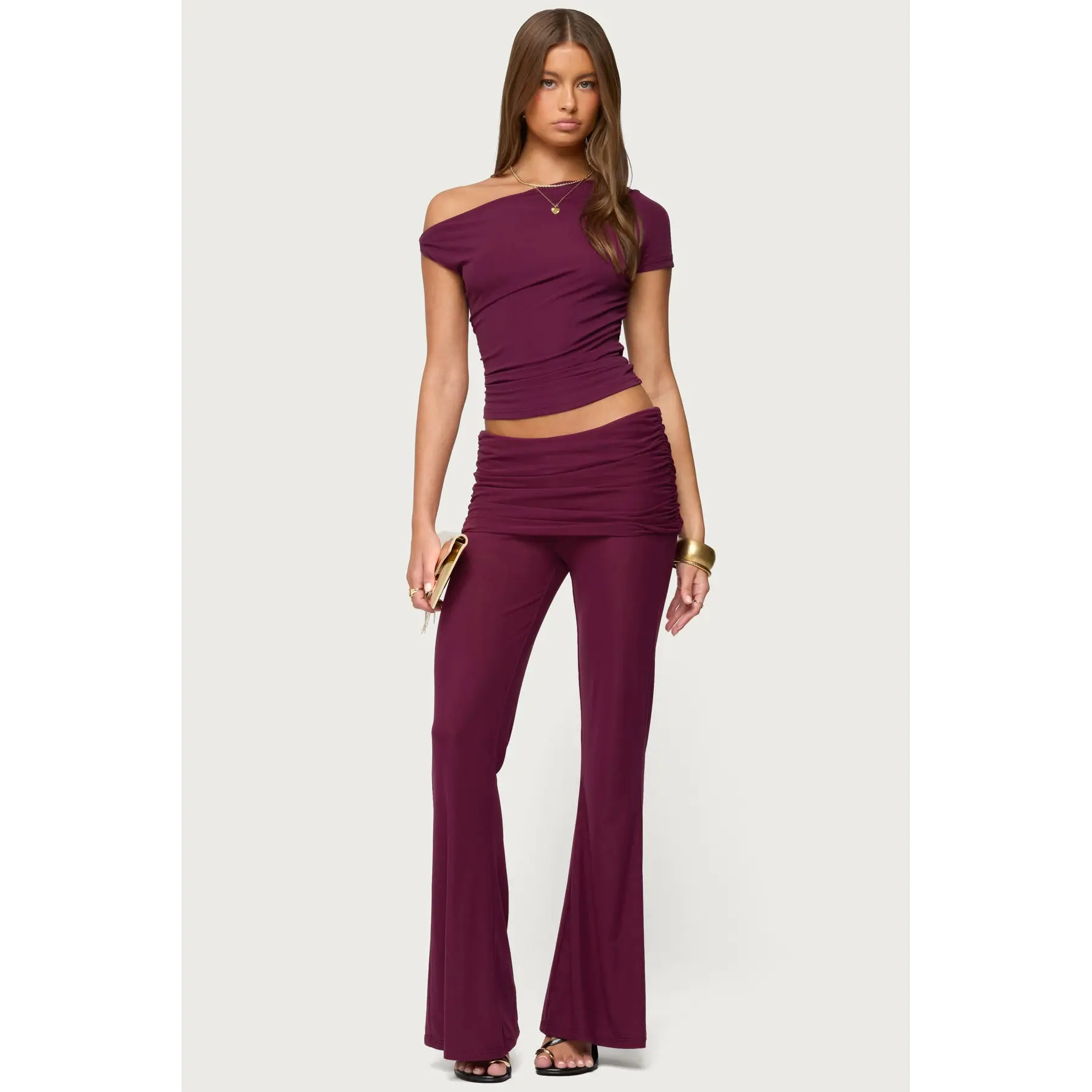 Halli Foldover Mini Skirt Pants