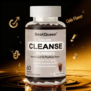 BestQueen Colon Cleanser, Daily Detox Gummy, Intestinal Cleansing Support,  Non-GMO, Plantago asiatica Shell Fiber, Digestive Detoxification, Regularity Assistance, Body Cleansing Suitable for both men and Women, Health Supplement, Made in the USA