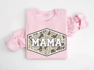Hunting Mama Sweatshirt, Duck Hunting Long Sleeve, Mallard Duck Hoodie, Mama of Hunters Camo Mama tShirt, Hunting Season Mom Life Shirt Gift