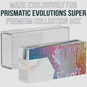 PTCG Prismatic Evolutions SPC Card Protection Box , Durable Storage Solution for Collectors & Gamers , Perfect Gift for Trading Cards Enthusiasts, Trade Card Box
