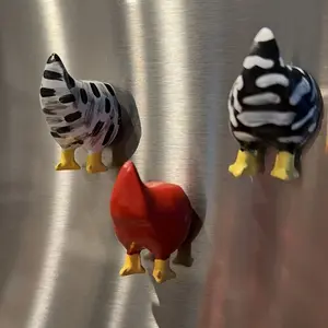 Fun Gift Kitchen Funny Fridge Magnets Creative Decorative Magnetic Chicken Set, Unique Refrigerator Accessories, Perfect Present Idea
