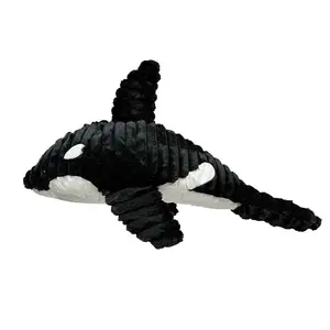 Petlou Ocean Friends Orca Plush Dog Toy for Playful Pets