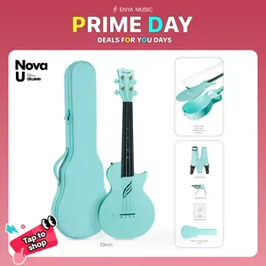 【Enya Nova U Concert Ukulele】Carbon Fiber Nova U 23"/Nova U Mini 21" -Waterproof Travel Ukulele with Case, Strap & Capo - All Weather Performance for Beginners & Travelers, #Summervibes,