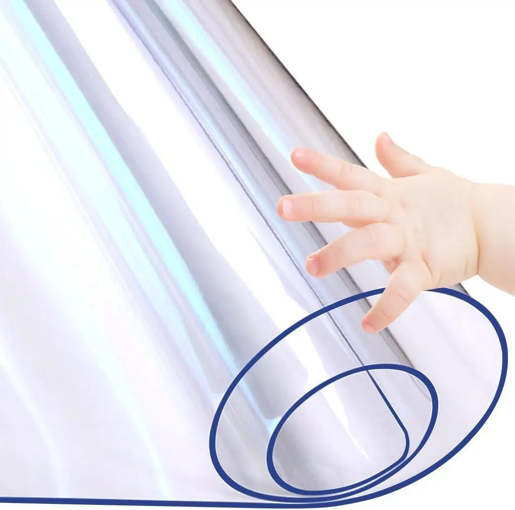 12 x 24 Inch Multisize 1.5mm Thick Clear PVC Table Cover Protector Rectangular Plastic Desk Pad Mat for Office Home Computer Desk Sofa Table Media Stand