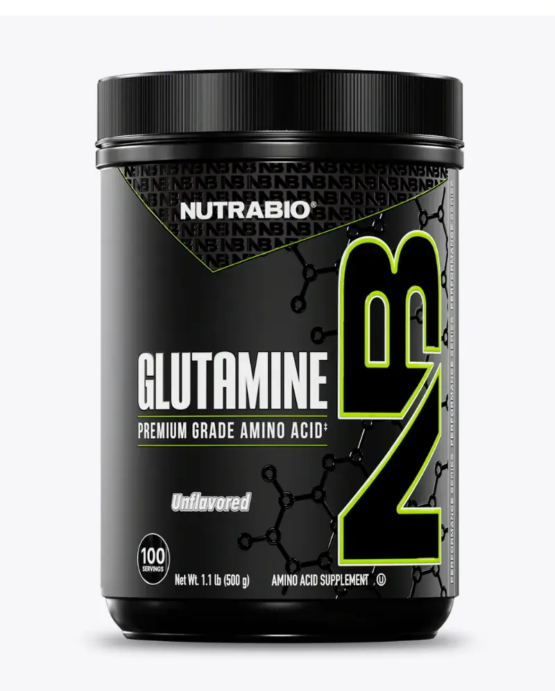 NutraBio Glutamine - 100% Pure L-Glutamine Amino Acid Supplement, Natural Vegetable Fermentation, Vegan Non-GMO, USA Made, Optimum Health & Diet