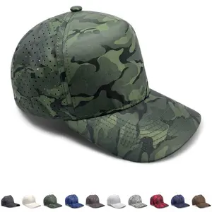 Baseball Cap Snapback Adjustable Size Military Camo Tactical Hat Laser Cut Men