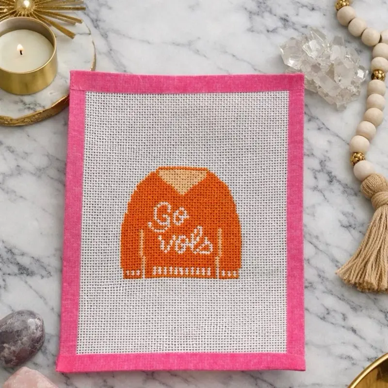 Go Vols Needlepoint Canvas on 18 Mesh