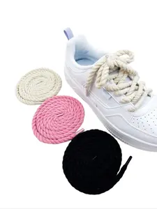 Solid Color Versatile Shoelaces, Rope Thickened Laces, Suitable for Basketball Shoes, Sneakers, Casual Shoes, DIY Shoe Accessories, Footwear Lace