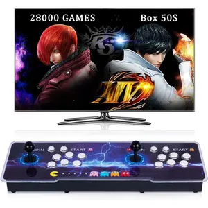 【 28000 Games in 1 】 Pan-dora's Box 50S Arcade Game Console Retro Game Machine for PC & Projector & TV, 2-4 Players, 1280X720, 3D Games, Search/Hide/Save/Load/Pause Games, Favorite List