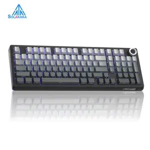 [New]Solakaka KI99 Pro 96% Hot-Swappable Wireless Mechanical RGB Gaming Keyboard, Tri-Mode Connection,Pre-Lubed Switches,Gasket Structure Creamy Keyboards for Gamer/PC/Laptop (Black) Desk PC Accessories FallFreshness