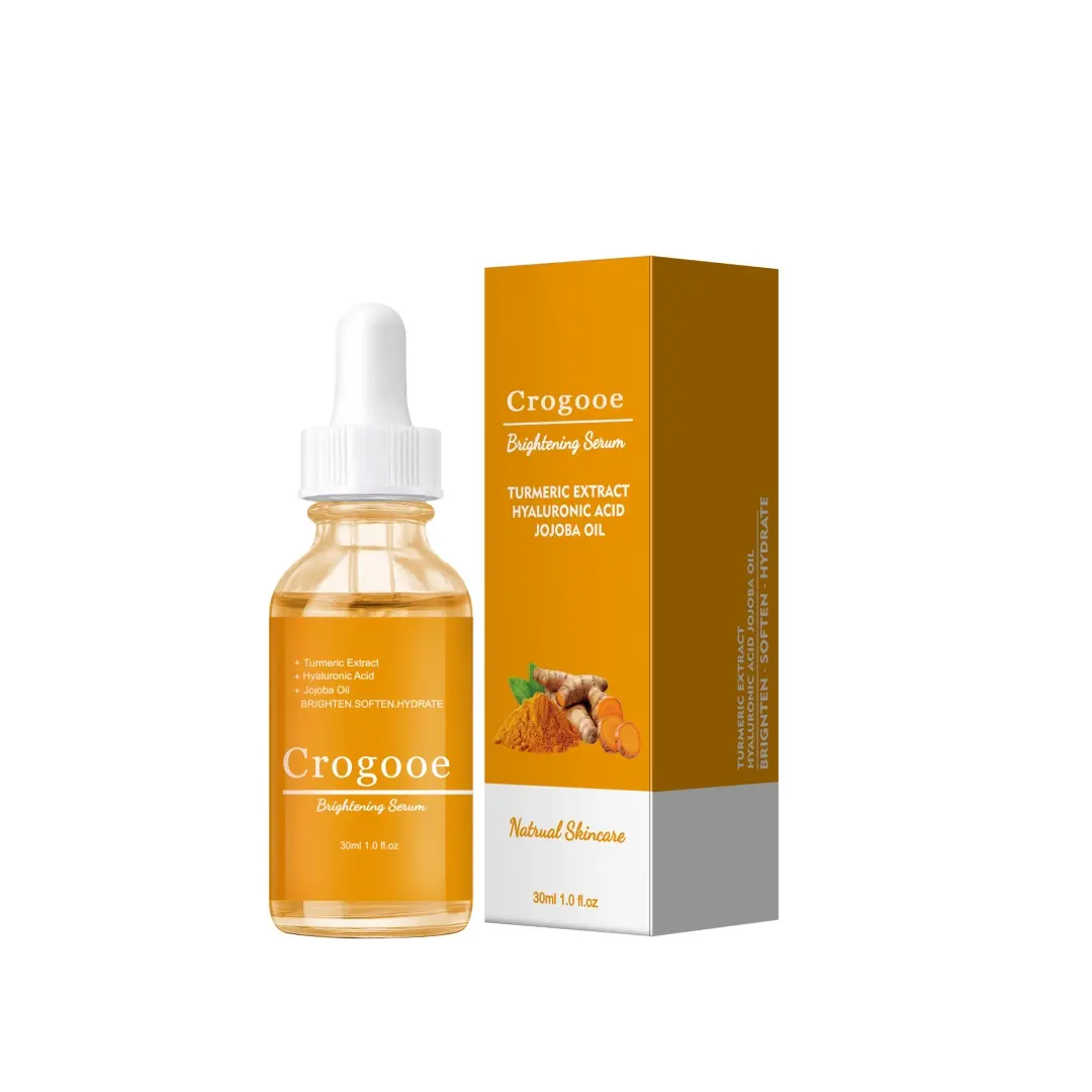 Crogooe  Brightening Turmeric Hyaluronic Acid Serum - Brighten +Hydrates Hydrating Moisture Skincare Comfort Moisturizing Moisturize Skin Repair
