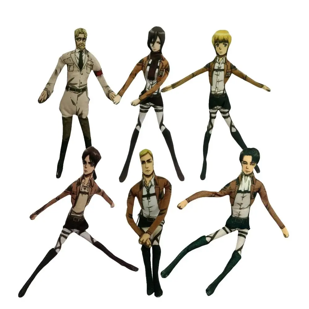 Anime Attack on Titan Rivaille Ackerman Eren Jaeger Cosplay Doll Plush Dolls Abstract Twistable Plushies Room Funny Accessories