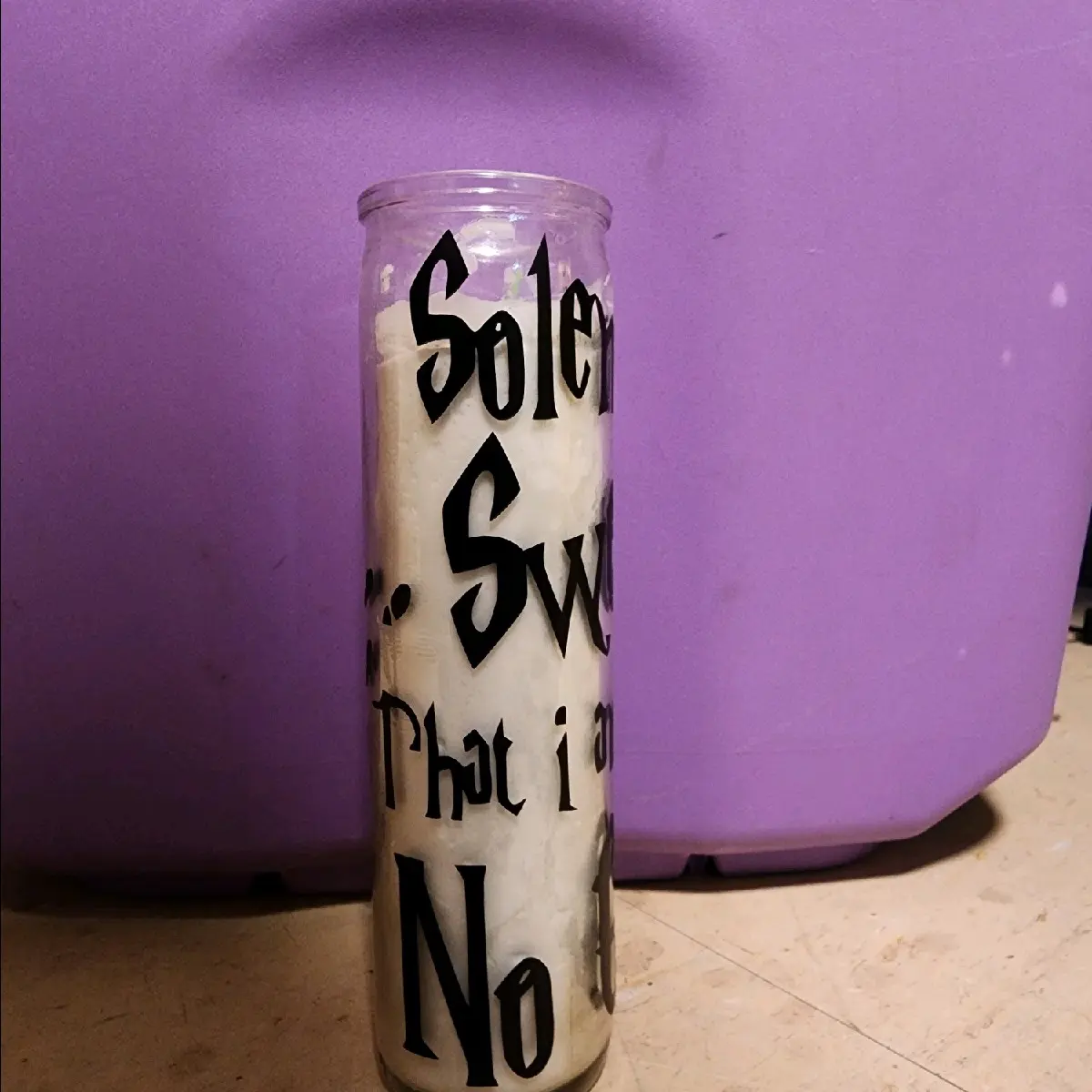 i solemly swear i am up to no good harry potter candle