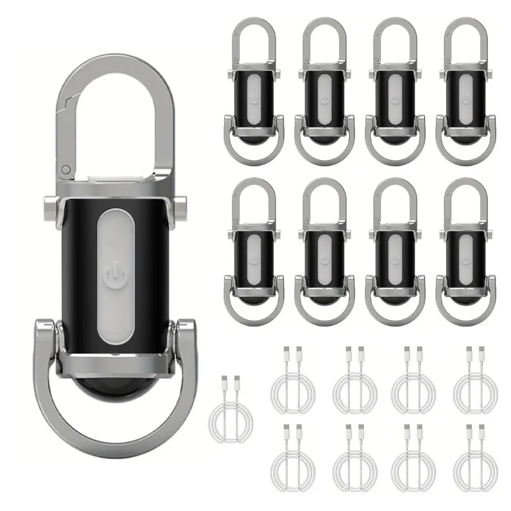 1/2/3 Pcs USB Rechargeable LED Keychain Flashlight with Carabiner Hook – Mini Portable for Camping, Emergency & Daily Use, Compact Lightweight, Long Battery Life, Bright Illumination, Easy Clip-On Carry, Essential Outdoor & Home Safety Tool