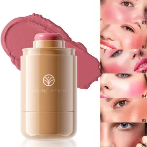 Long Lasting Blush Stick, 1 Count Lightweight Multi-use Cosmetic Cream Blush for Cheeks and Lips, Smooth Texture for Natural Look Products Lip Cheek Tint