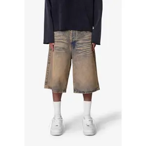 mnml Baggy Dust Stone Denim Shorts - Vintage Blue