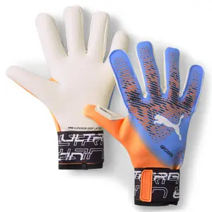 PUMA Mens Ultra Grip 1 Hybrid Goalkeeper Gloves  - Orange