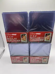 Ultra Pro 3X4 Regular Toploaders 35pt 4 Packs of 25 for Regular Cards, 100 total toploaders