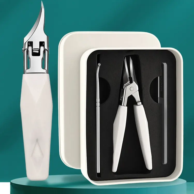 3-Piece German  Clipper Eagle Beak  Clipper Pro Kit German-Engineered Set with Angled Blades and Cuticle Tool Ideal for Seniors thick hard nail wide opening long handle wide jaw edge