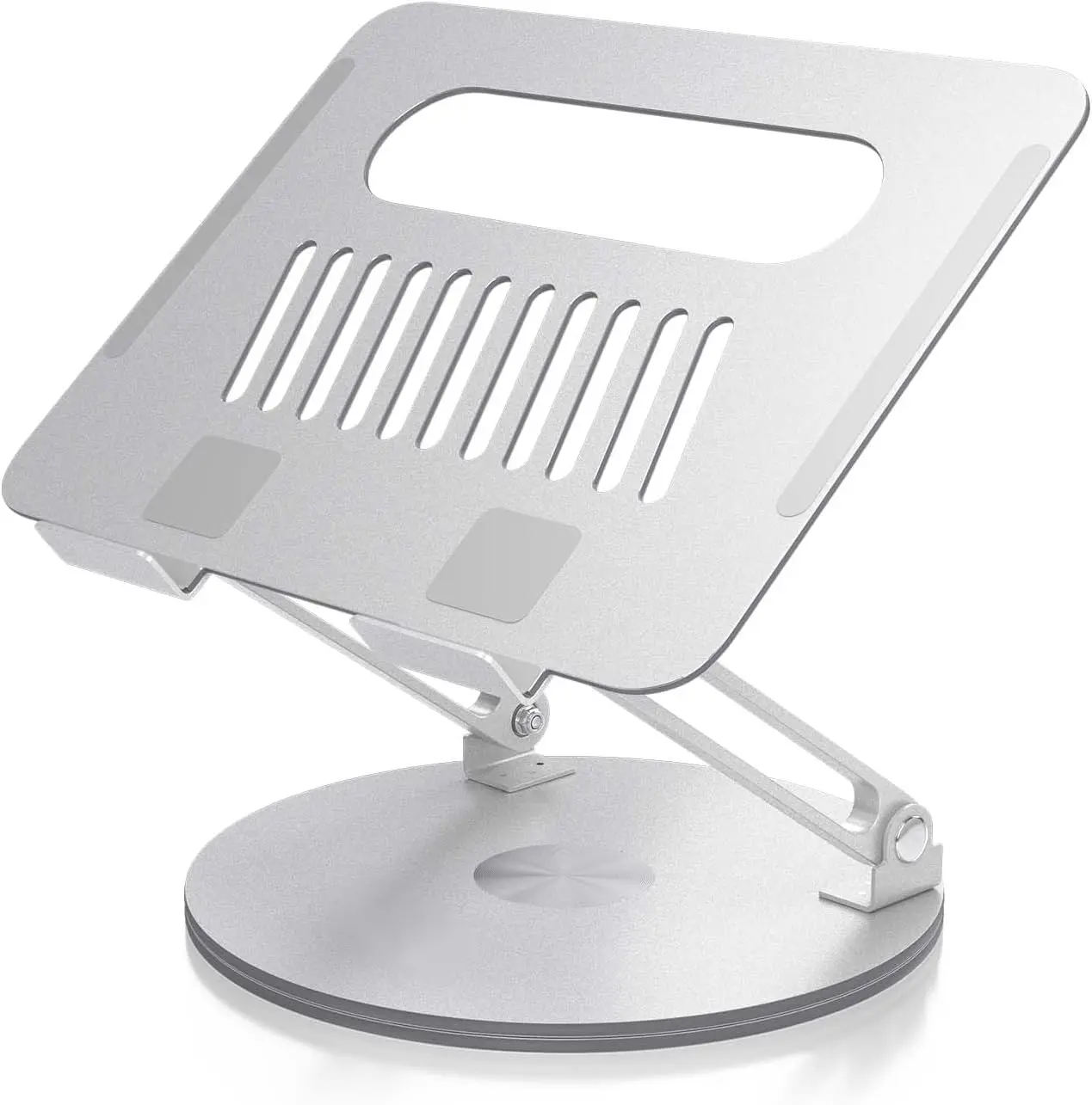 360° Rotating Laptop Stand, Adjustable Foldable Aluminum Alloy Laptop Stand, 2-in-1 Multi-functional Laptop Stand, Suitable for Gaming Laptops and Tablet Stands, Gray