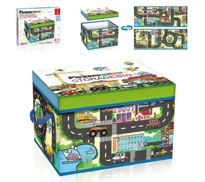 PicassoTiles Magnet Tile Toy Storage Box with Lid & Handles