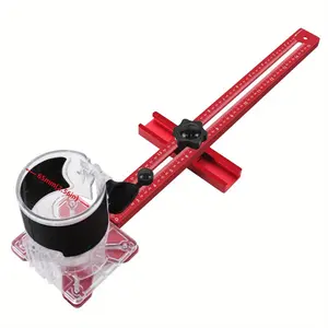 4 in 1 Router Milling Groove Bracket, Multifunctional Cabinet Hardware Jig for Alignment & Positioning, Adjustable Router Jig Tool for Woodworking, Heavy Duty