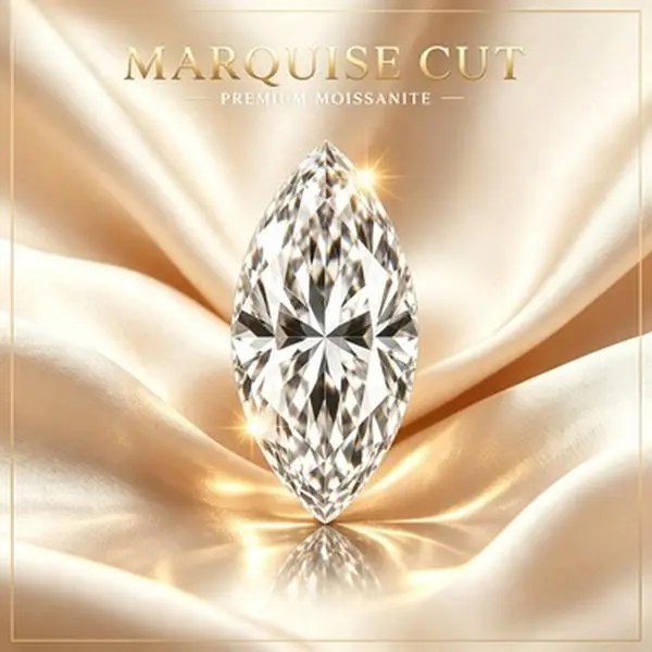 Premium Marquise Cut Moissanite Loose Stone, Lab Created Gemstone for DIY Jewelry & Fashion Clothing Accessories