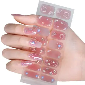 1Sheet Semi Cured Gels Nails Stickers Nails Polish Strips Gels Nails Stickers