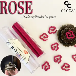 High-Quality Rose Scented Incense Sticks, Handmade Spiral Incense, No sticky powder, Water Soluble, Natural Fragrance, home fragrances, 42 Pieces/bottle，Portable packaging, easy to carry, suitable for home and outdoor use