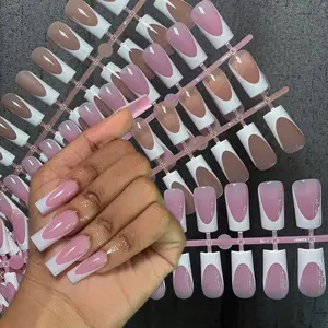 Acrylic French Tip Press On Nails