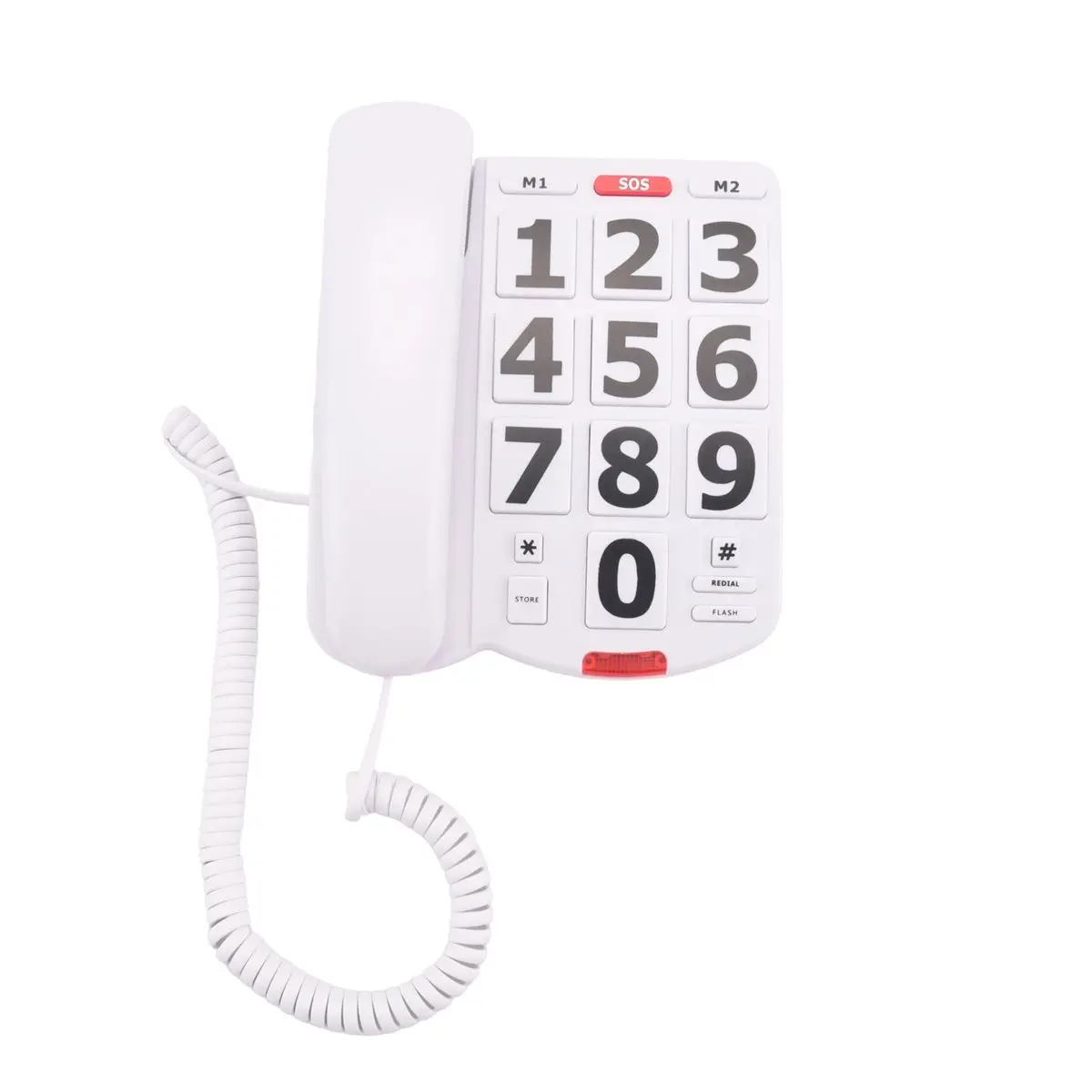 Big Button Phone for Elderly Seniors, Home Land Line Phone One Key for Help Telephone for the Visually Hearing Impaired