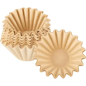 1-2 Cup Unbleached Coffee Filters, Pack of 200 Disposable  Brown Paper Basket Filters, for Small Basket Style Single Pour Over and Drip Coffee Makers, for  Commercial