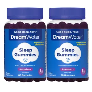 Dream Water Snoozeberry Sleep Gummies with Melatonin – Sugar Free Pectin Gummies for Adults – Natural Sleep Support, Relaxation & Stress Relief – Bedtime Sleep Aid for Better Sleep Quality – Snoozeberry Flavor, 60 Gummies (2 Pack)
