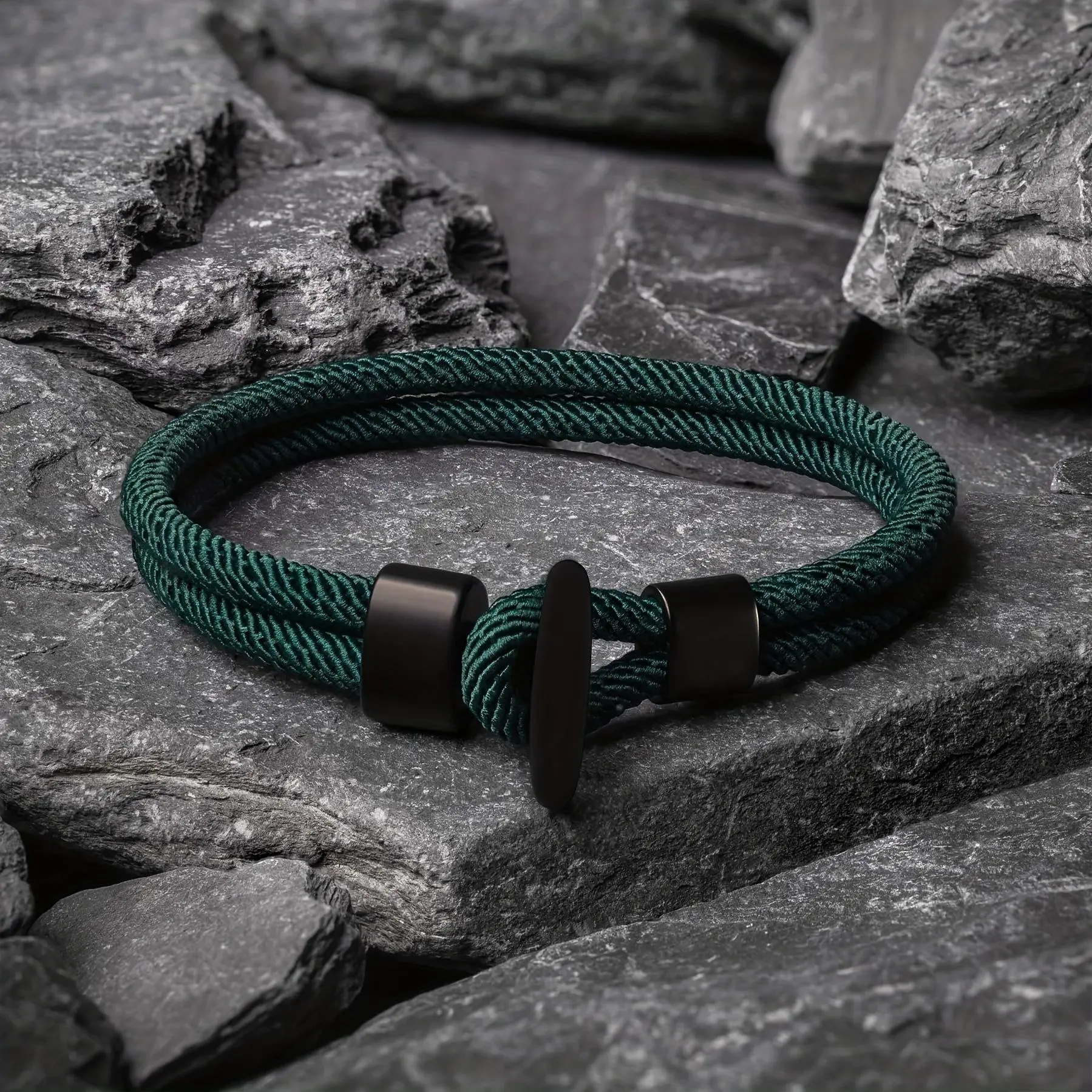 Nautical Braided Rope Bracelet with Anchor & Whale Tail Charm, Ocean-Themed Men's and Women's Fashion Accessories, Men's Accessories