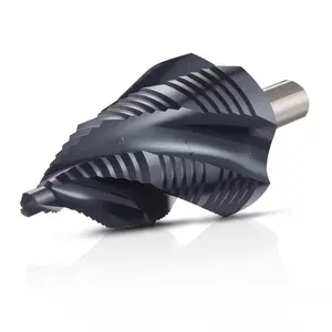 VEVOR Step Drill Bit, 3/16 to 1-3/8 inch, 3/8 inch Triangular Shank, TiAlN Coating Cobalt High Speed Steel, Four Spiral Flute Step Bit for Metal, Stainless Steel, Aluminum, Wood, Plastic, Fiberglass