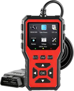 Upgraded OBD Scanner Diagnostic Tool, Car Diagnostic Scanner, Check Engine Code  Mode , Mode , I/M Readiness, Live Data, Battery Voltage Check, Read & Clear Error Codes (Red)