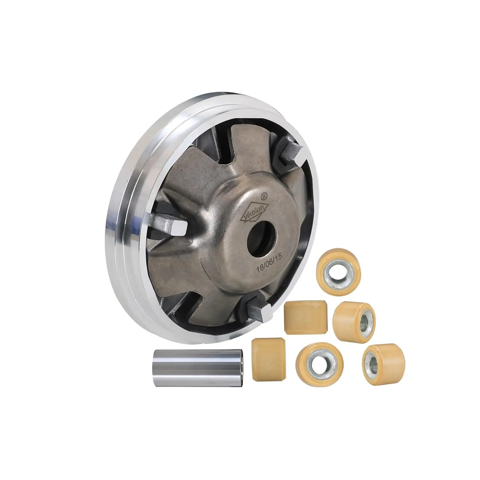 Front Clutch Variator Assembly Performance Racing Front Drive Wheel Active Wheel Front Clutch Assembly for GY6 125cc 150cc Scooter ATV Go Kart Buggy Quad with 4 Stroke GY6 Based QMJ/QMI 157/152 Engine