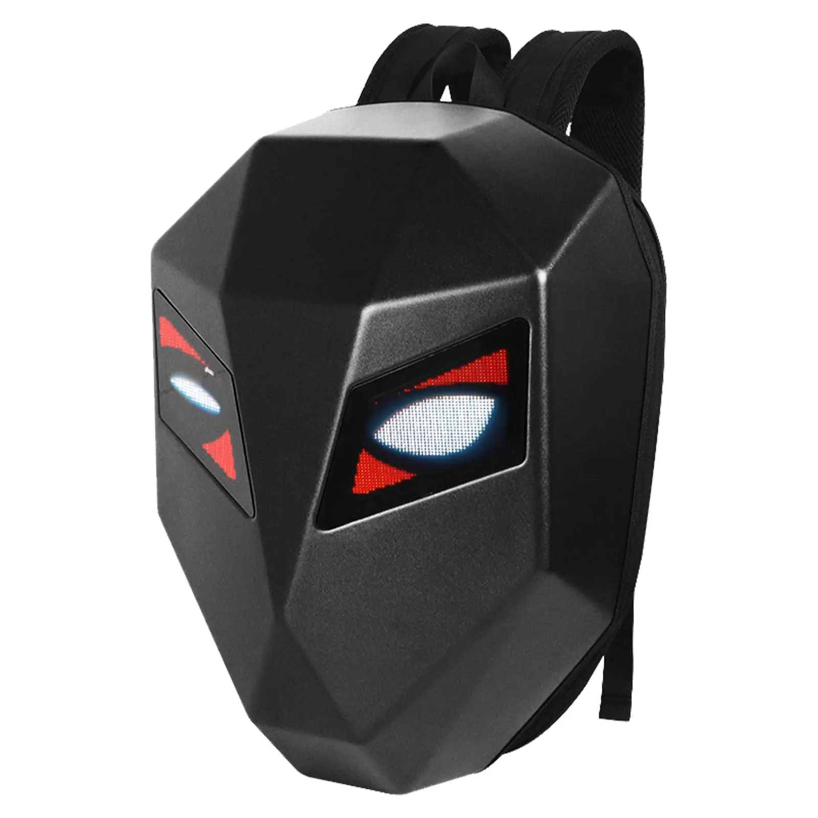 Smart LED Motorcycle Backpack, Programmable Lights, Waterproof Hard Shell, Fits Helmet & Laptop, Durable for Cycling & Urban Use, Casual Travel Backpack
