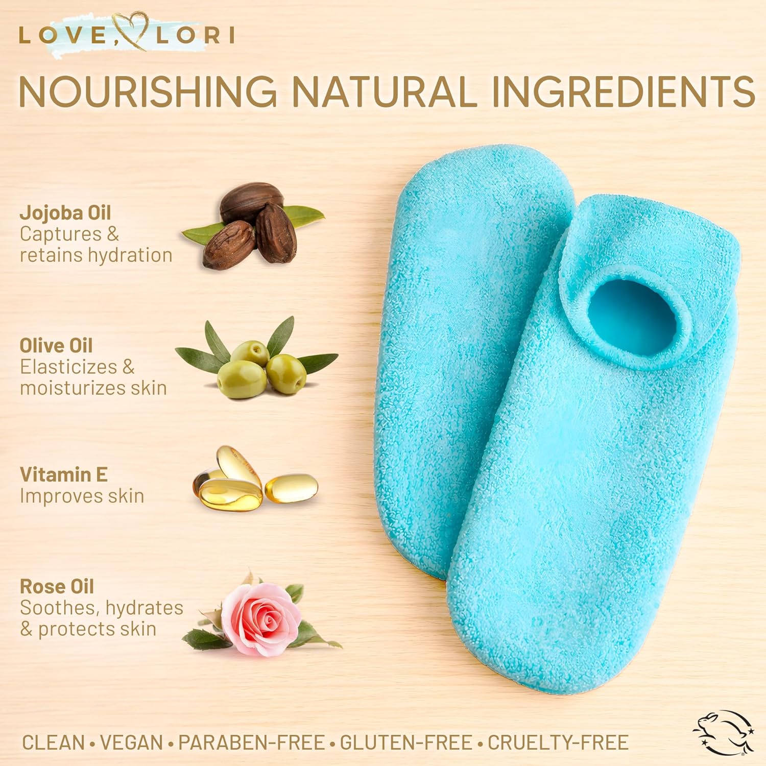 Moisturizing Gel Spa Socks for Dry Cracked Feet – Vitamin E & Jojoba Oil Infused Silicone Heel Repair Socks | Hydrating Foot Care Treatment | Perfect Mother’s Day Self Care Gift