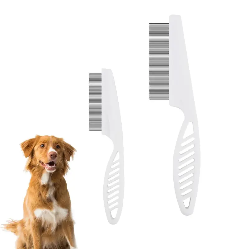 1 PC Hair Comb, 2 in 1 New Dog Comb Multifunctional Pet Hair Comb Pet Hair Comb Removes Fleas and Tear Stains Cat Comb for Grooming and Depilating Fac