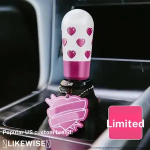 Universal Manual Car Gear Shift Knob, Cute Heart Shape Kambyo Knob, Suitable for Toyota Honda Cars, Easy Installation