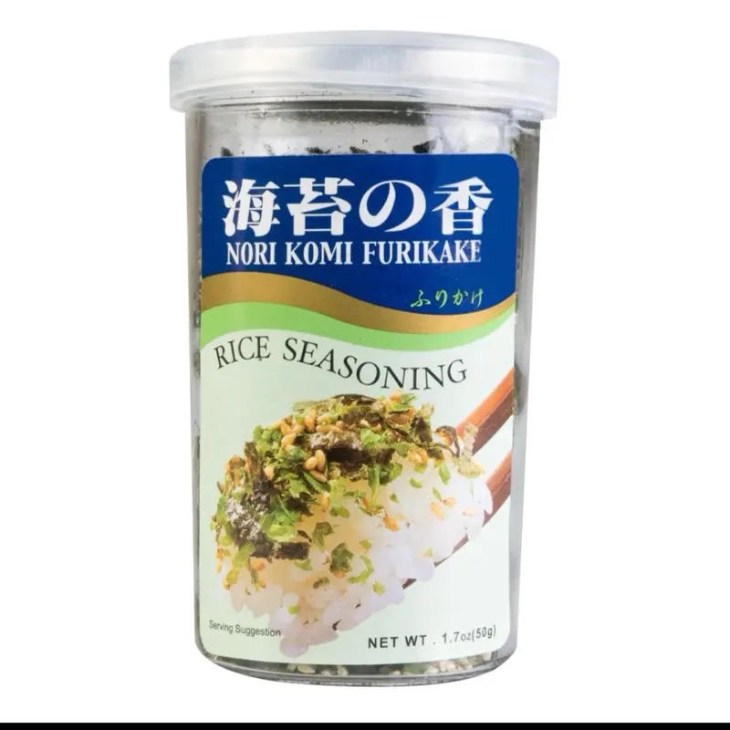 AJISHIMA Nori Komi Furikake Rice Seasoning 1.7oz Classic Japanese Dry Blend of Sesame Seeds & Nori Seaweed Salty Savory Sweet Flavor
