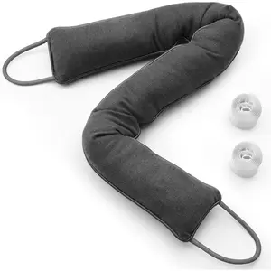 Door Draft Stopper 48 Inch Weighted Under Door Noise Cold Air Blocker Heavy Duty Sound Proof Draft Guard Gap Snake for Bottom of Doors and Windows Gray