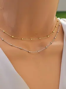 .925 Sterling silver minimalist 13.5in. choker necklace