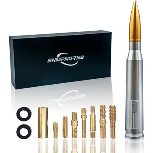 7.8inch Silver-Gold Bullet Antenna Replacement for Various car Models,Dodge, Chevrolet, Raptor Truck Antenna Accessories