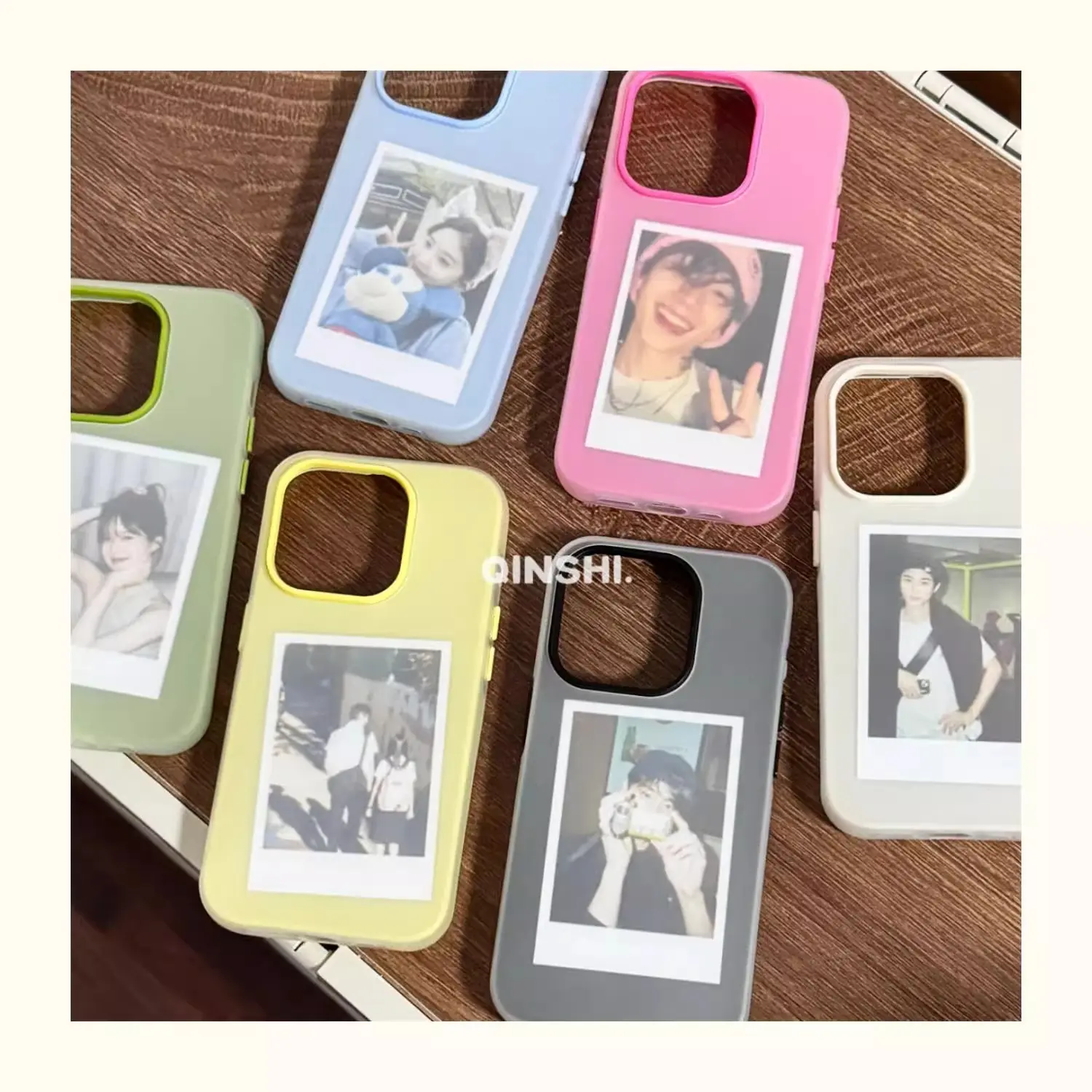 dopamine inspired fashion Phone Case for use with iphone 17 air 16 pro max 15 plus 14 pro 13/12 silicone Matte translucent phone cases photo holder phone case aesthetic latest viral