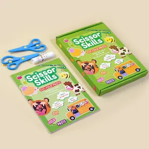 Scissor Skills Activity Book - Snip Snip, Easter Basket Stuffers, 25 Fun Cutting & Creative Activities for Toddlers, 2 Child-Safe Scissors, Felt Craft Kit, Gift for Kids Ages 3, 4, 5, 6, 7