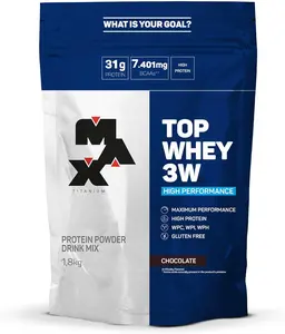 MAX TITANIUM Whey Protein Powder | Concentrate & Hydrolyzed Whey Isolate | 4lbs | Muscle Growth & Recovery | Keto Friendly & Low Carb | 45 Servings Supplement Fitness