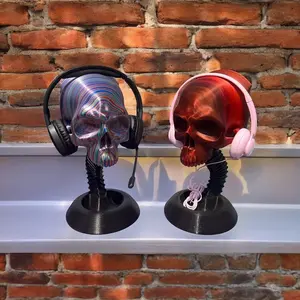 Skull Gamer Headset, or Headphone Stand. By Lsp3d Accessories Mount