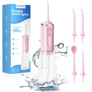LINKEVAP Water Flosser 360ML - 4 Modes, IPX7 Waterproof, Low Noise Cordless Oral Irrigator Christmas gifts